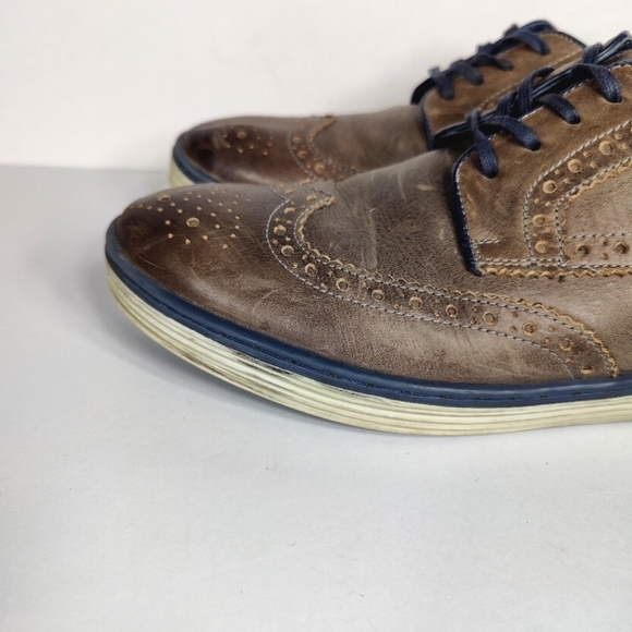ROAN by BED STU Derby Oxford Rustic Grey Navy Lace Up Leather Men\'s Shoe Size 10 main image 5